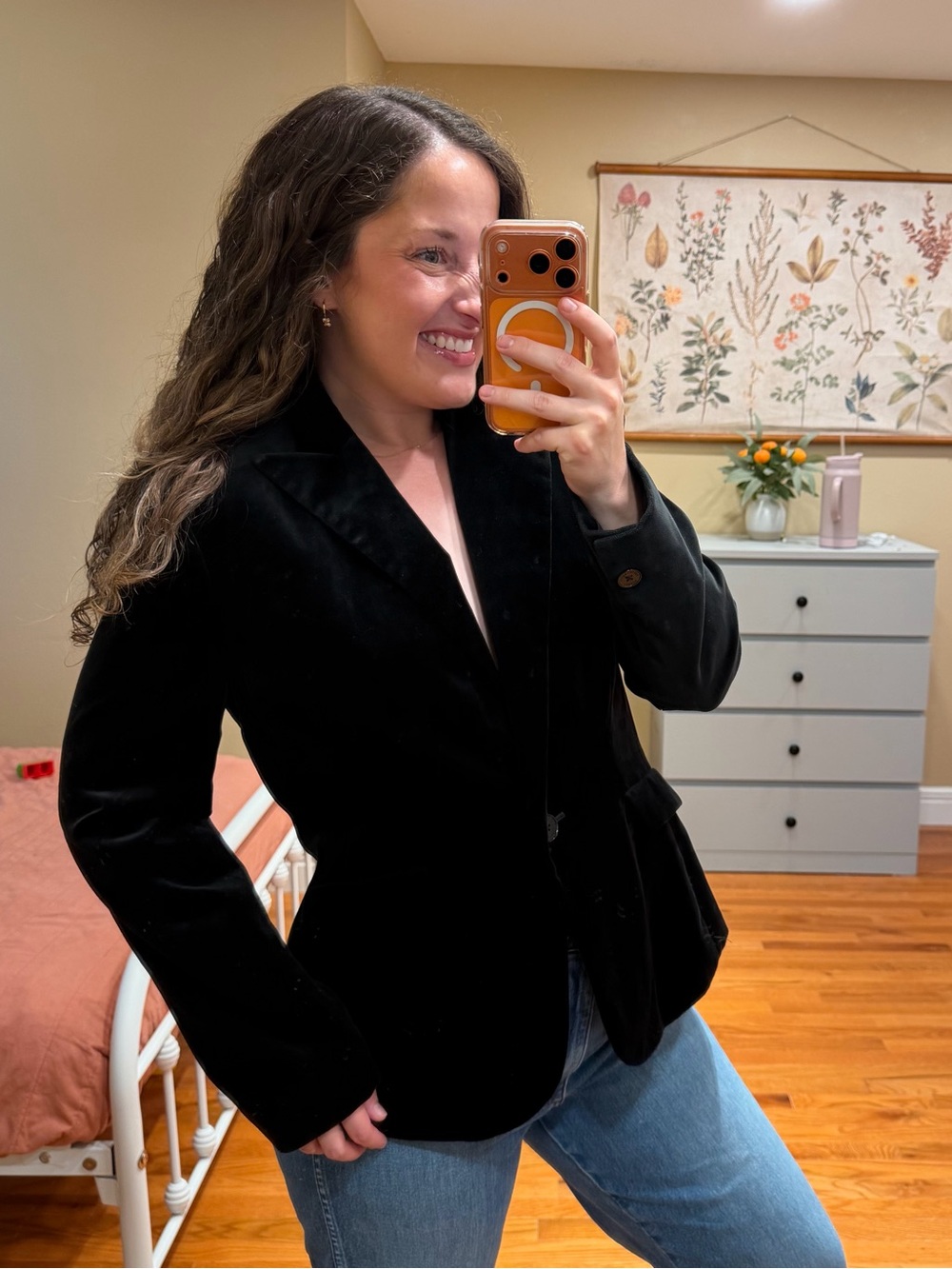Lauren Ralph Lauren Velvet Classic Black Women's Blazer Jacket 14